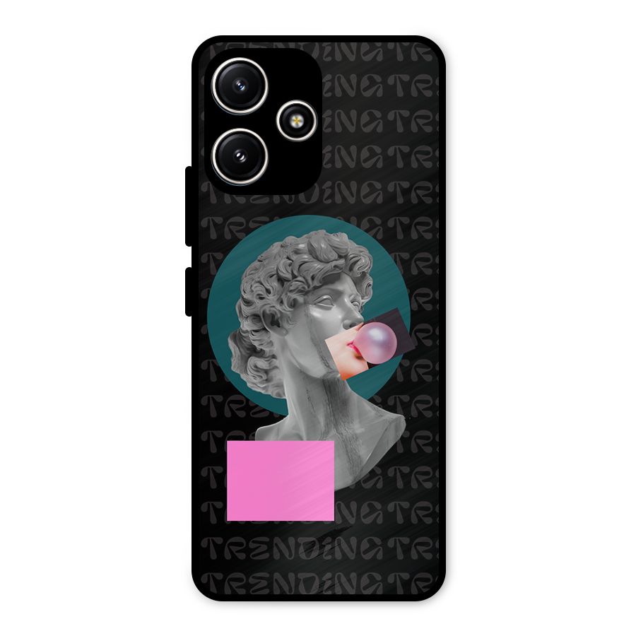 Trending Typo Metal Back Case for Poco M6 Pro