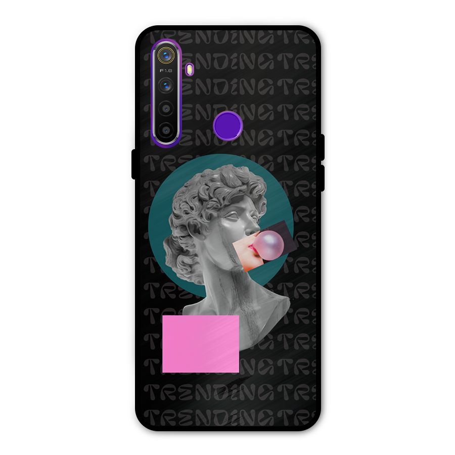 Trending Typo Metal Back Case for Realme 5
