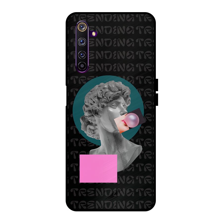 Trending Typo Metal Back Case for Realme 6 Pro