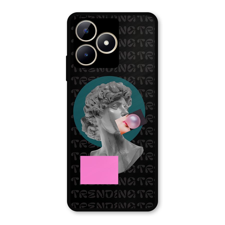 Trending Typo Metal Back Case for Realme C53