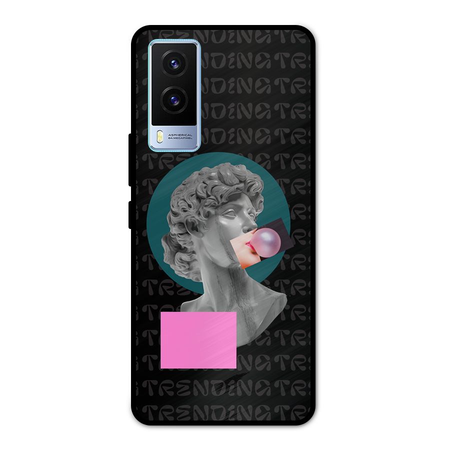 Trending Typo Metal Back Case for Vivo V21e 5G