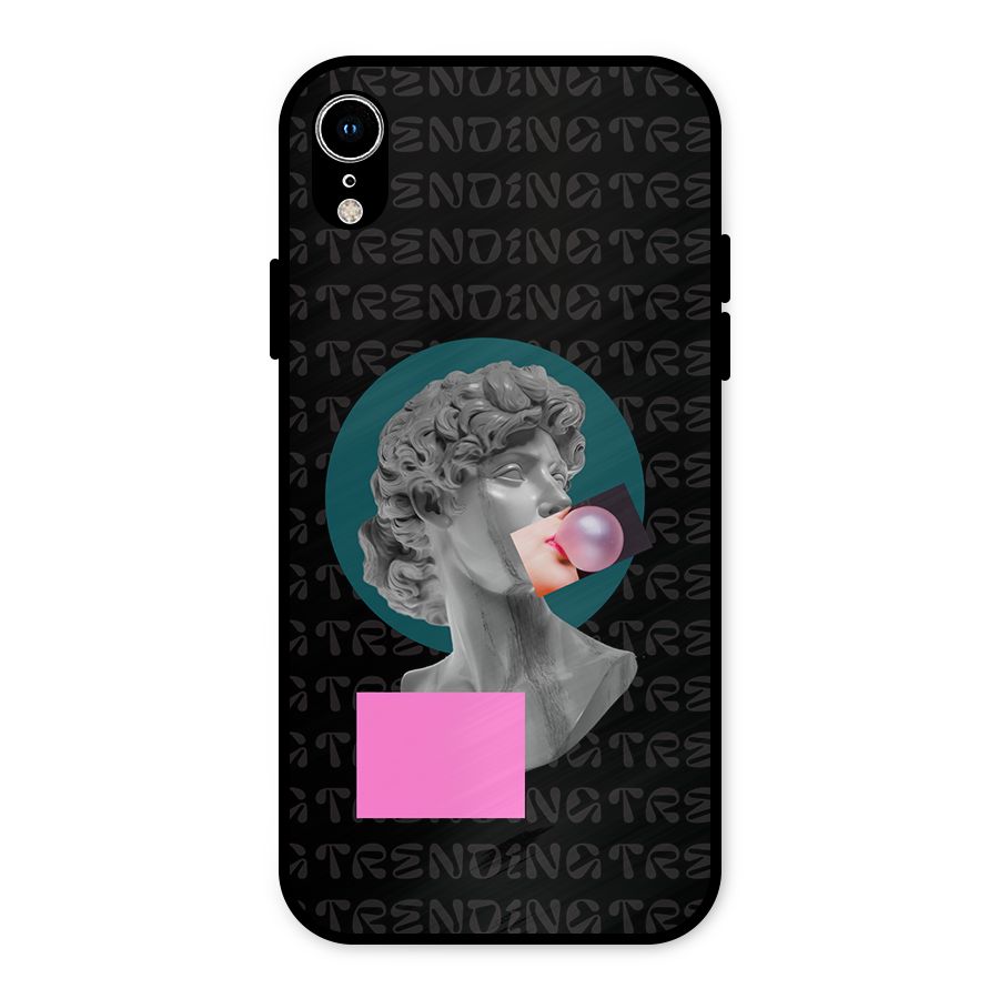 Trending Typo Metal Back Case for iPhone XR