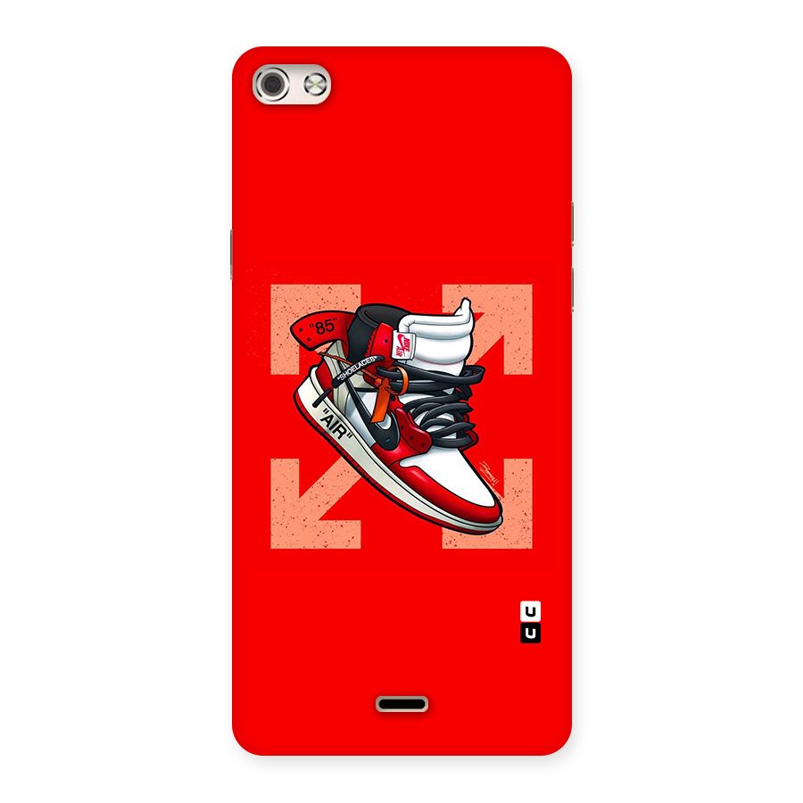 Trendy Air Shoes Back Case for Micromax Canvas Silver 5