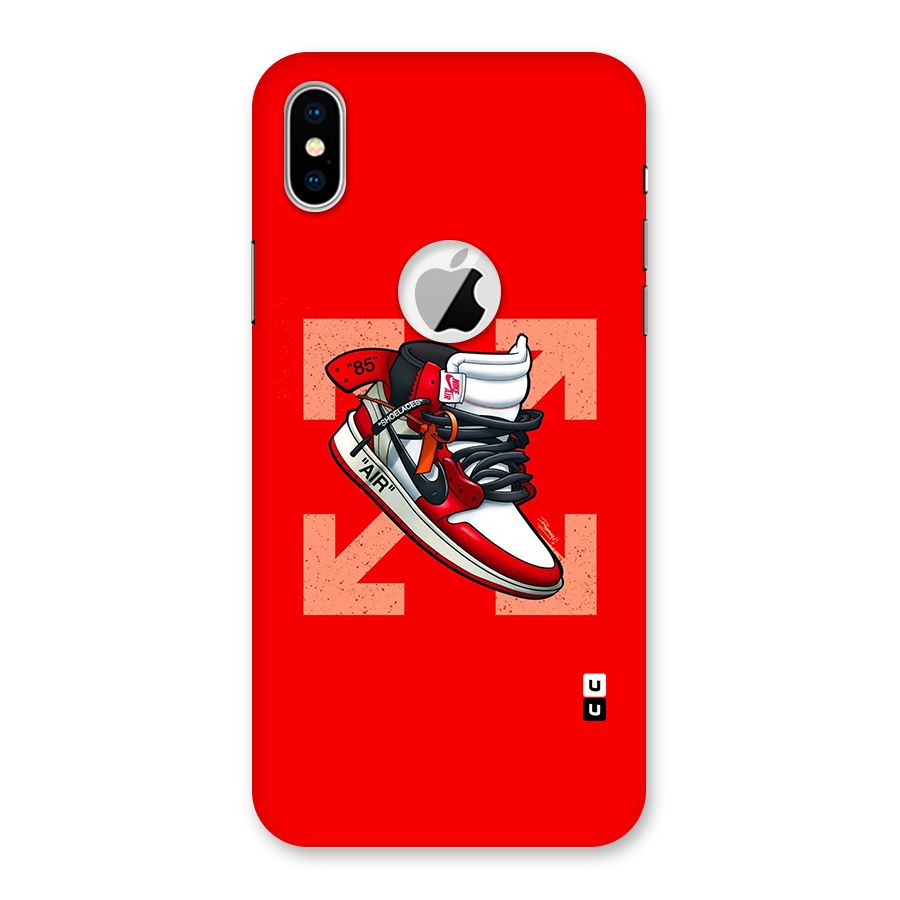 Trendy Air Shoes Back Case for iPhone X Logo Cut