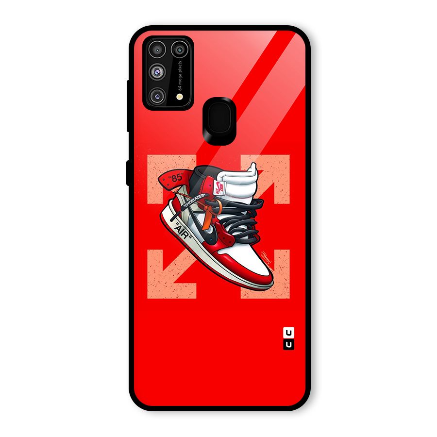 Trendy Air Shoes Glass Back Case for Galaxy F41