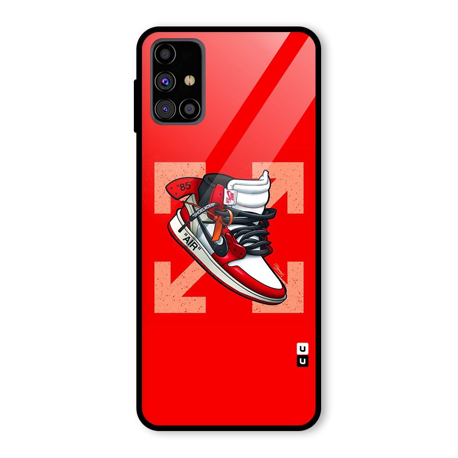 Trendy Air Shoes Glass Back Case for Galaxy M31s
