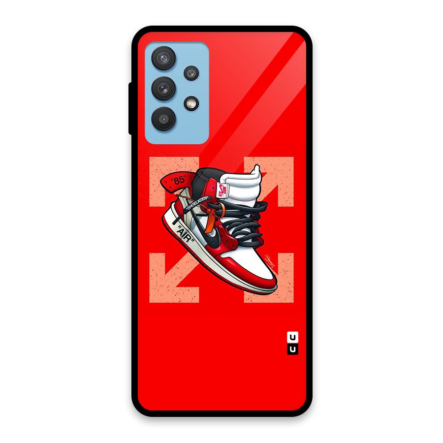 Trendy Air Shoes Glass Back Case for Galaxy M32 5G
