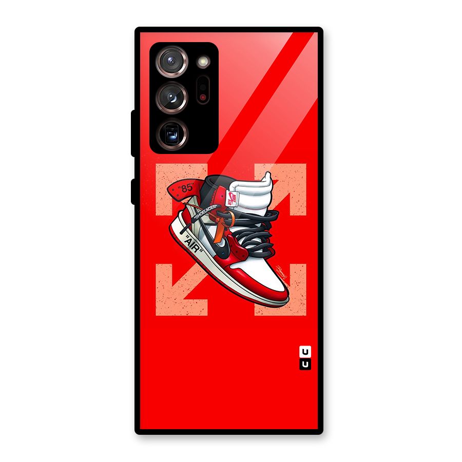 Trendy Air Shoes Glass Back Case for Galaxy Note 20 Ultra