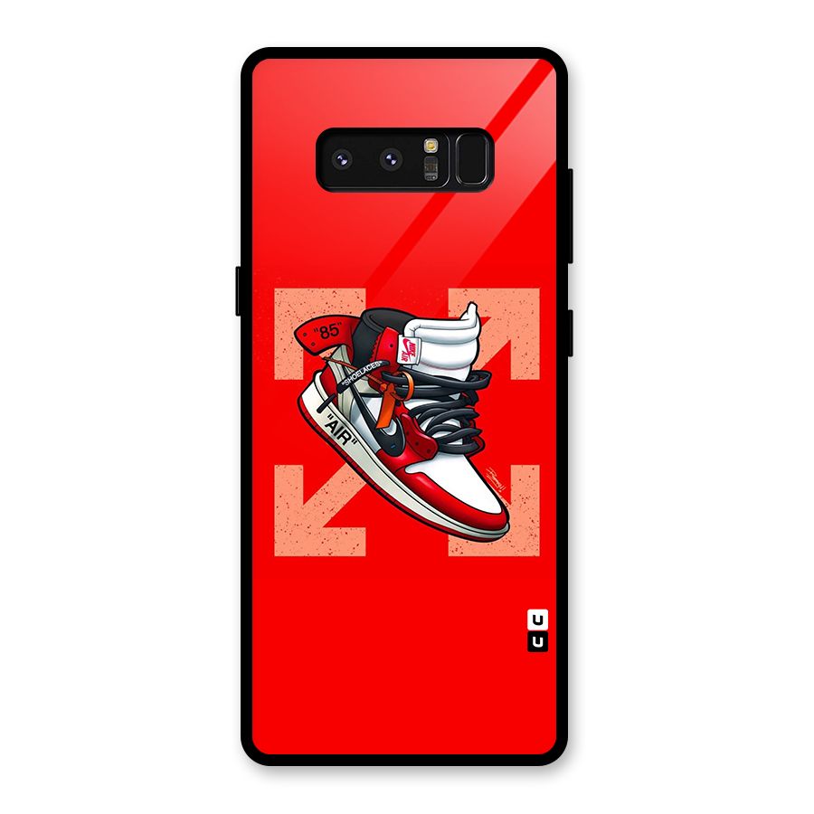 Trendy Air Shoes Glass Back Case for Galaxy Note 8