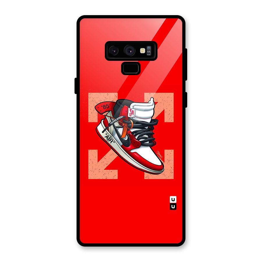 Trendy Air Shoes Glass Back Case for Galaxy Note 9