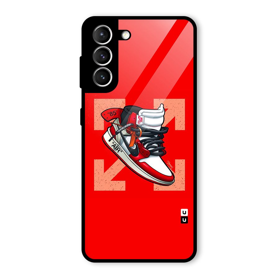 Trendy Air Shoes Glass Back Case for Galaxy S21 5G