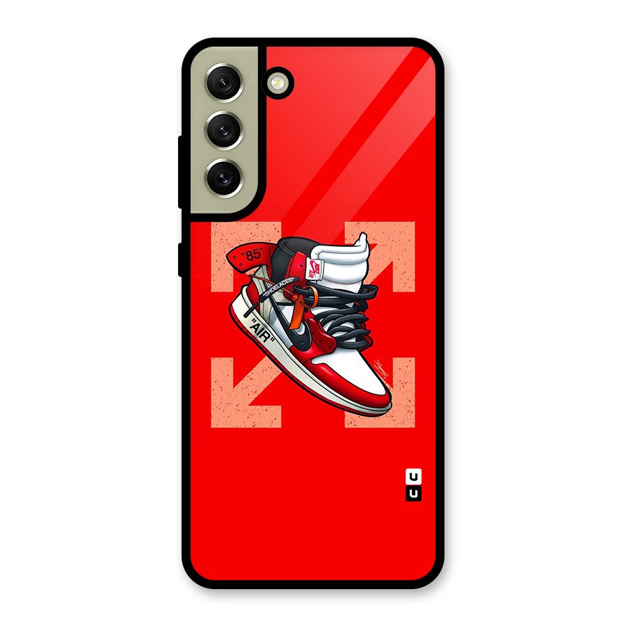 Trendy Air Shoes Glass Back Case for Galaxy S21 FE 5G