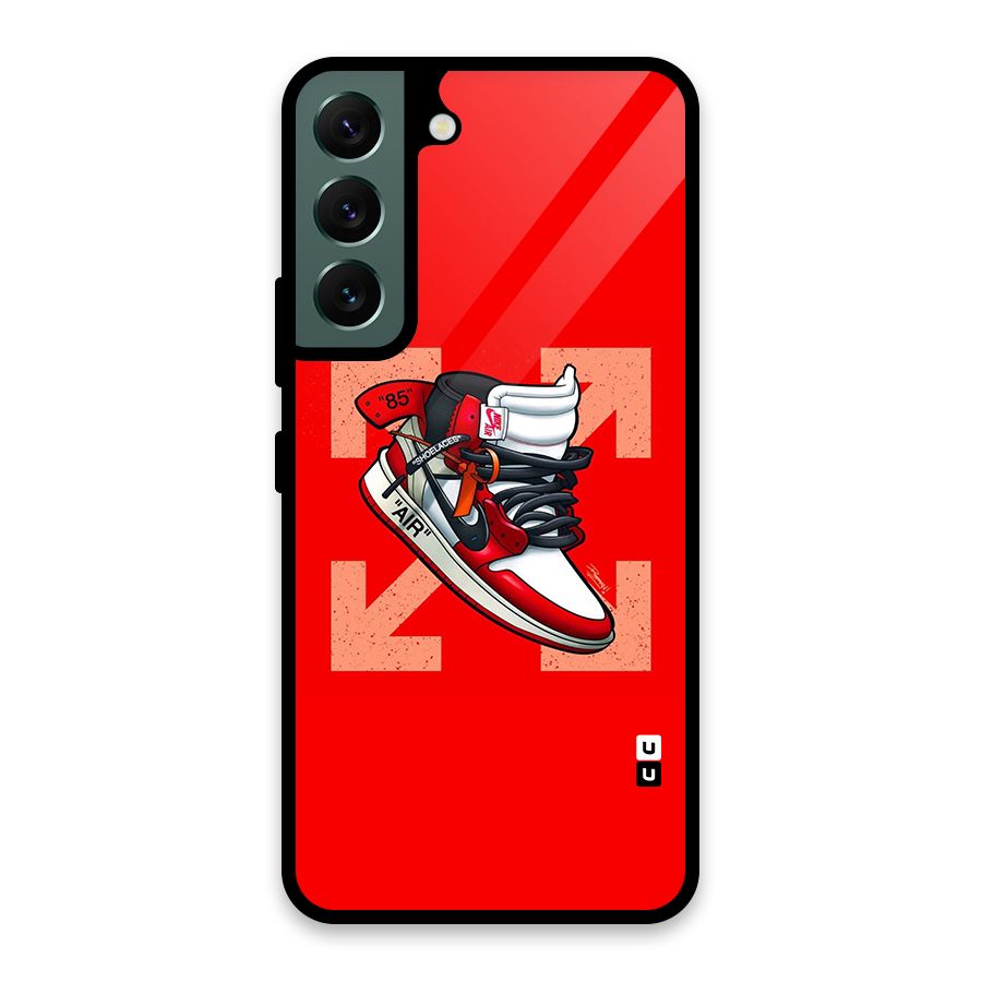 Trendy Air Shoes Glass Back Case for Galaxy S22 5G