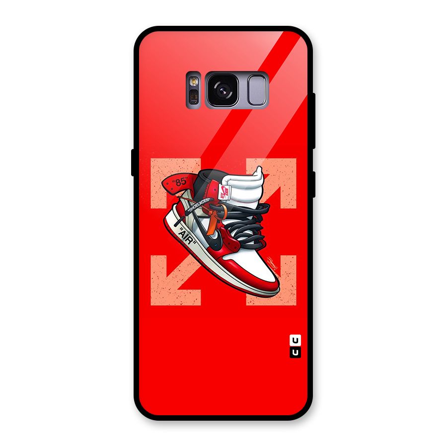 Trendy Air Shoes Glass Back Case for Galaxy S8
