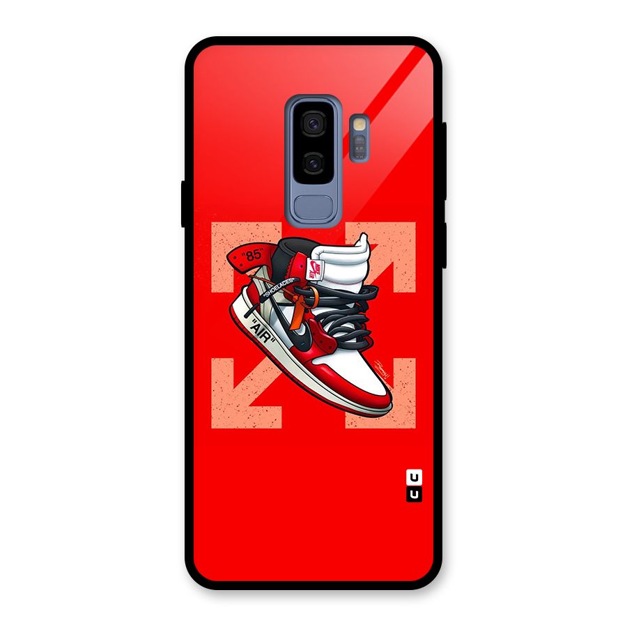 Trendy Air Shoes Glass Back Case for Galaxy S9 Plus