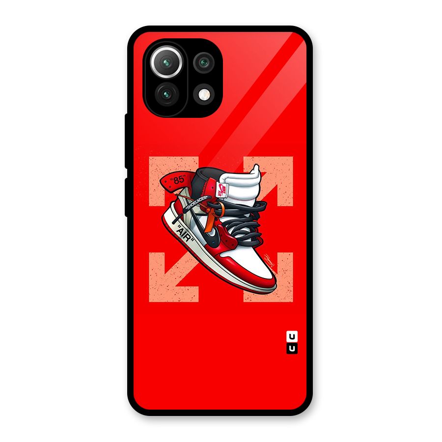 Trendy Air Shoes Glass Back Case for Mi 11 Lite NE 5G