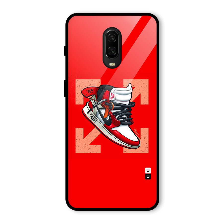 Trendy Air Shoes Glass Back Case for OnePlus 6T