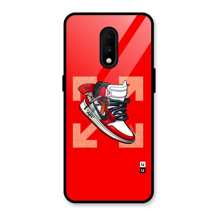Trendy Air Shoes Glass Back Case for OnePlus 7