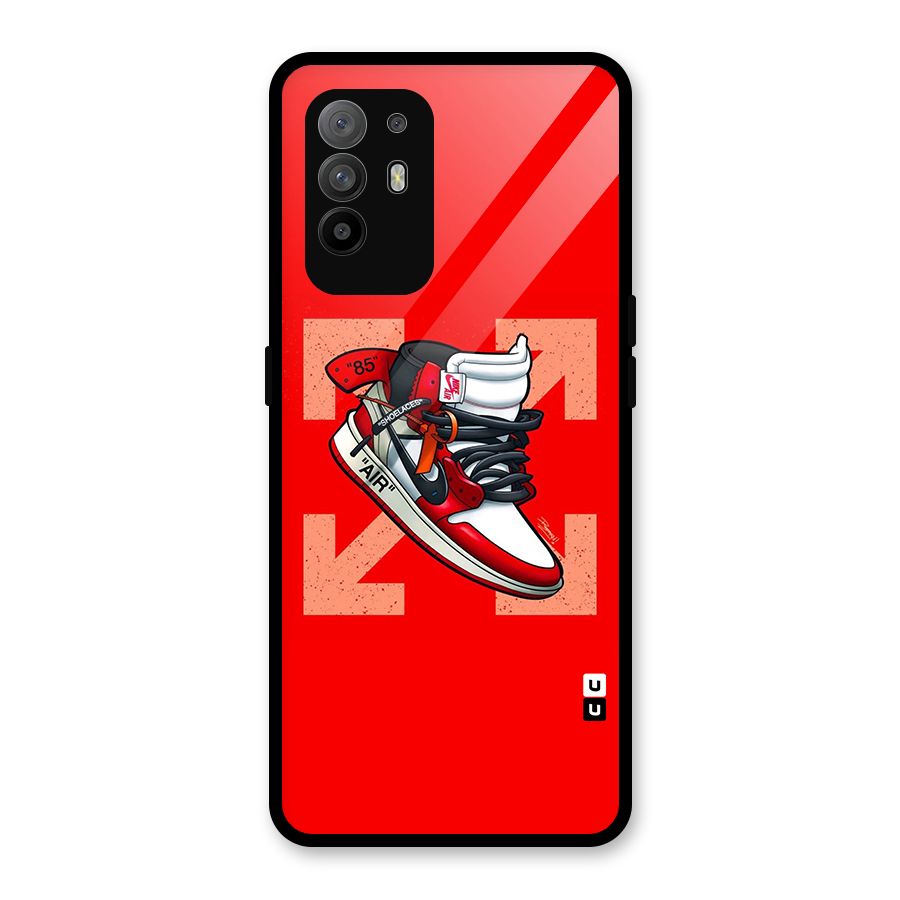 Trendy Air Shoes Glass Back Case for Oppo F19 Pro Plus 5G