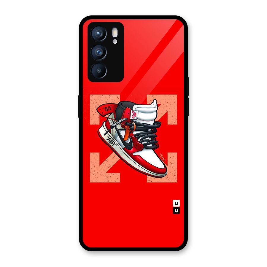 Trendy Air Shoes Glass Back Case for Oppo Reno6 5G