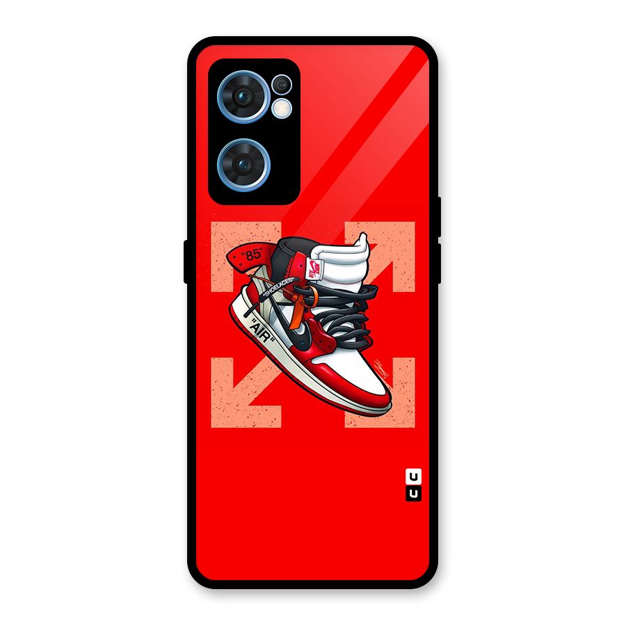 Trendy Air Shoes Glass Back Case for Oppo Reno7 5G