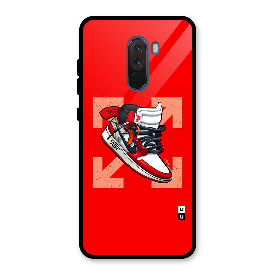 Trendy Air Shoes Glass Back Case for Poco F1