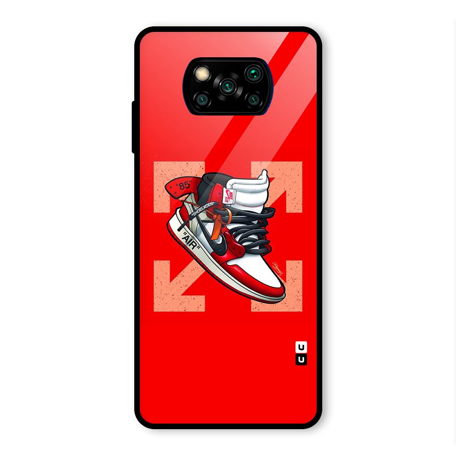 Trendy Air Shoes Glass Back Case for Poco X3 Pro