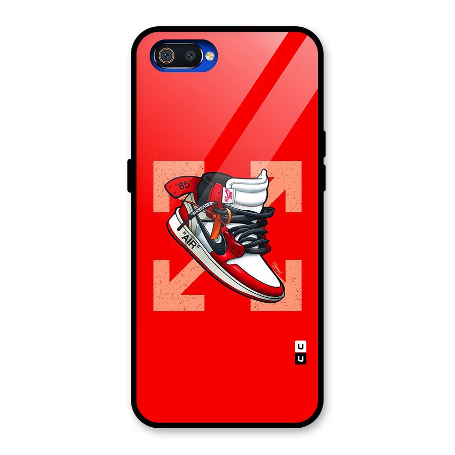 Trendy Air Shoes Glass Back Case for Realme C2