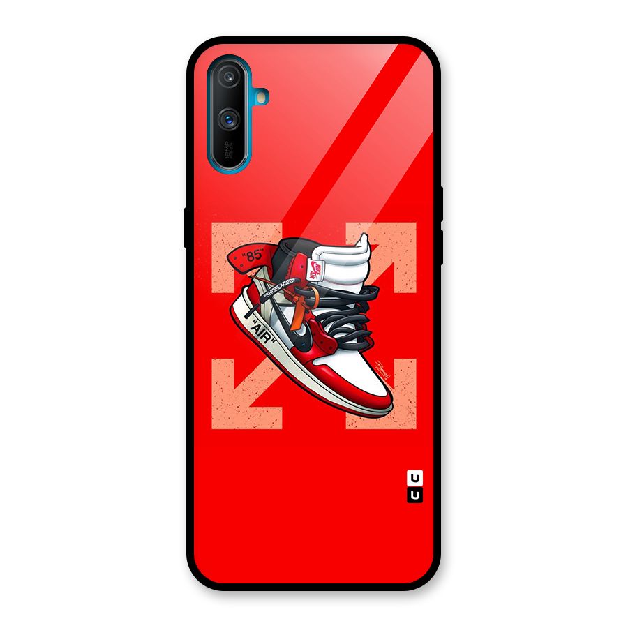 Trendy Air Shoes Glass Back Case for Realme C3
