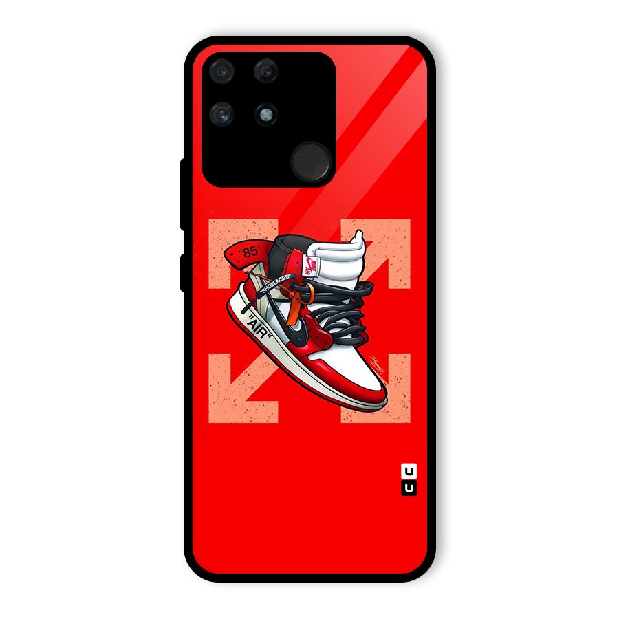 Trendy Air Shoes Glass Back Case for Realme Narzo 50A