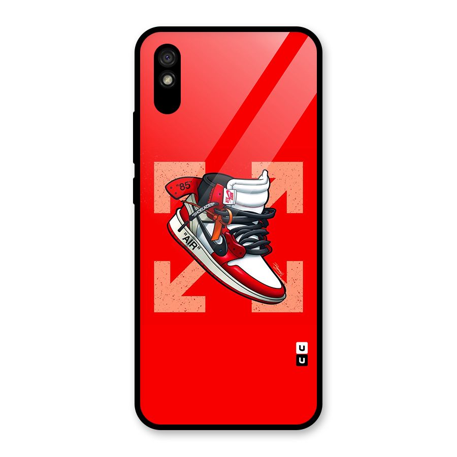 Trendy Air Shoes Glass Back Case for Redmi 9i