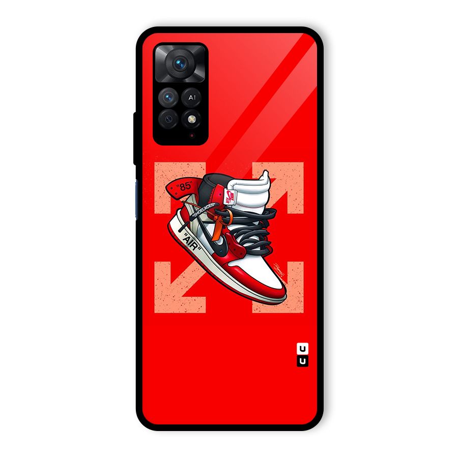Trendy Air Shoes Glass Back Case for Redmi Note 11 Pro