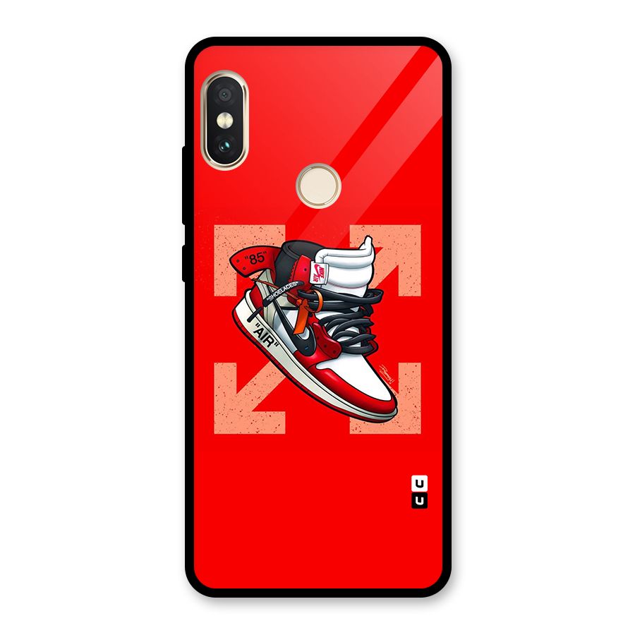 Trendy Air Shoes Glass Back Case for Redmi Note 5 Pro