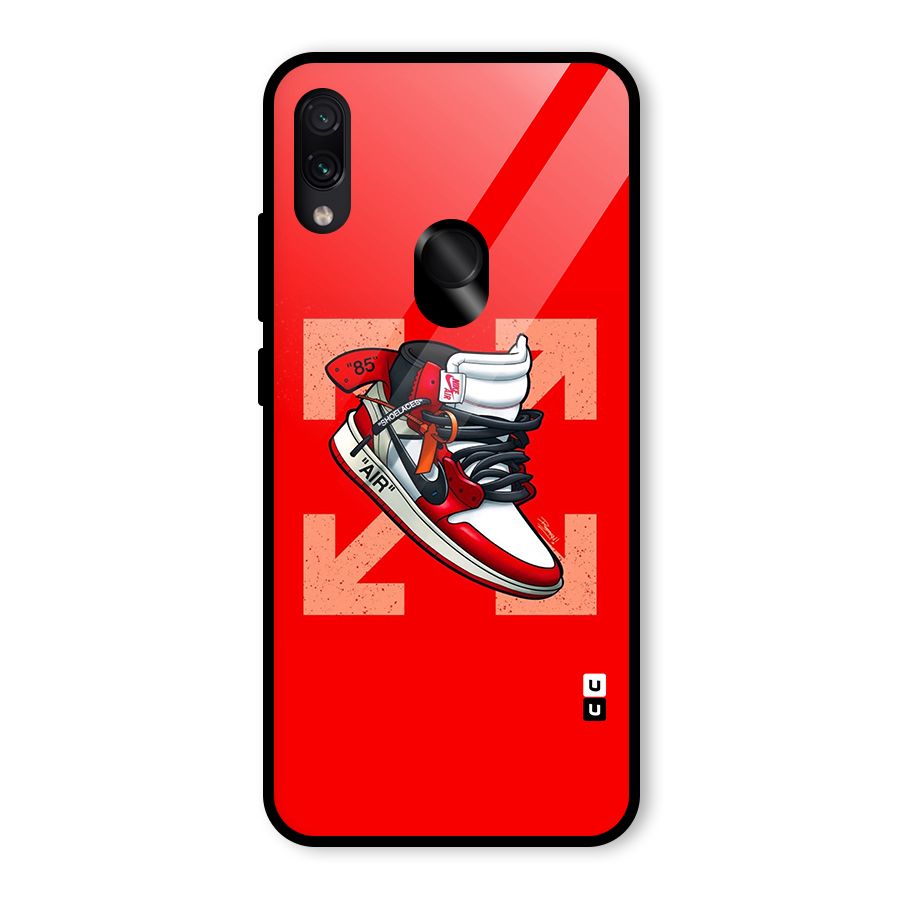 Trendy Air Shoes Glass Back Case for Redmi Note 7 Pro