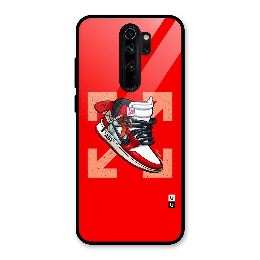 Trendy Air Shoes Glass Back Case for Redmi Note 8 Pro
