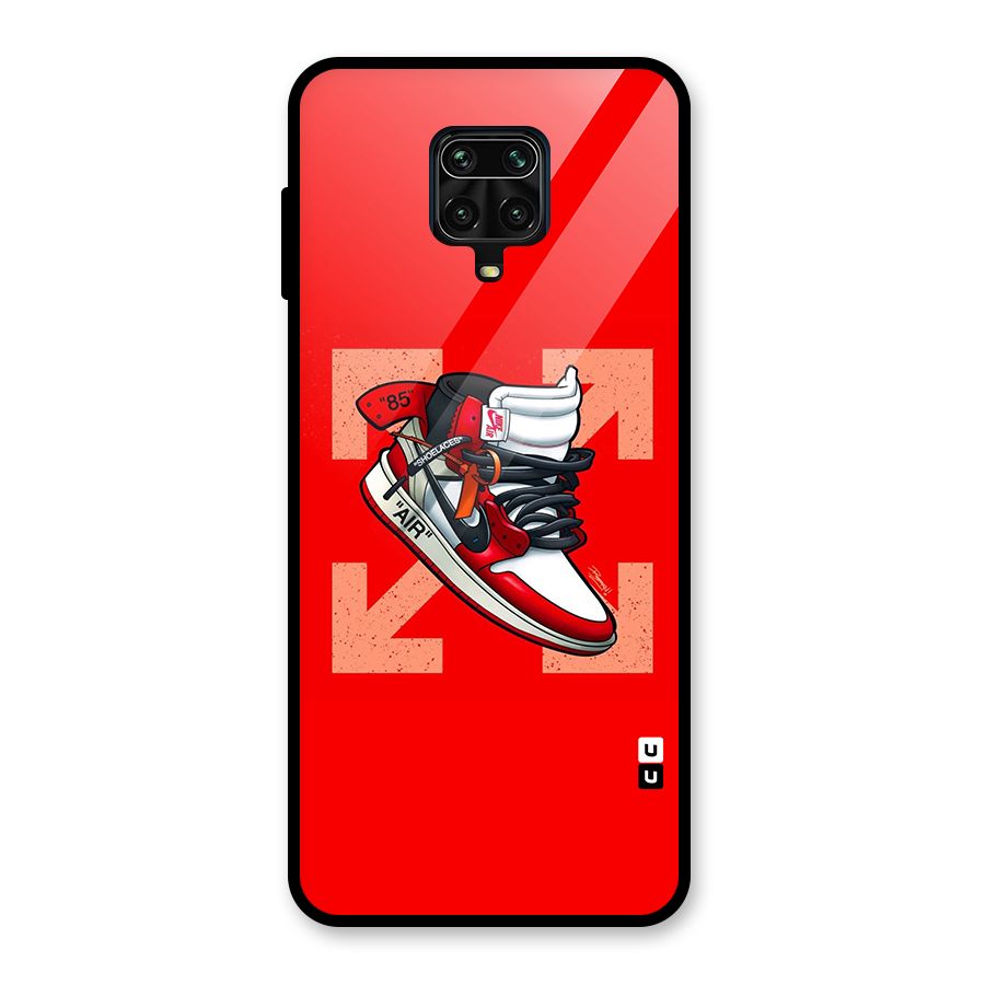 Trendy Air Shoes Glass Back Case for Redmi Note 9 Pro