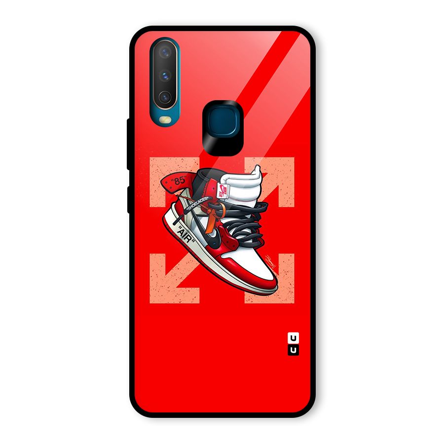 Trendy Air Shoes Glass Back Case for Vivo U10