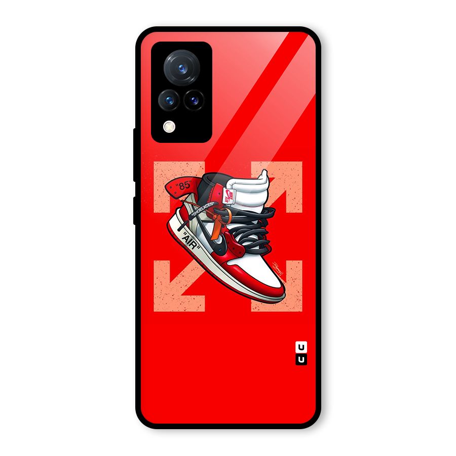 Trendy Air Shoes Glass Back Case for Vivo V21 5G