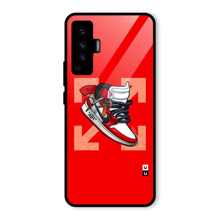 Trendy Air Shoes Glass Back Case for Vivo X50