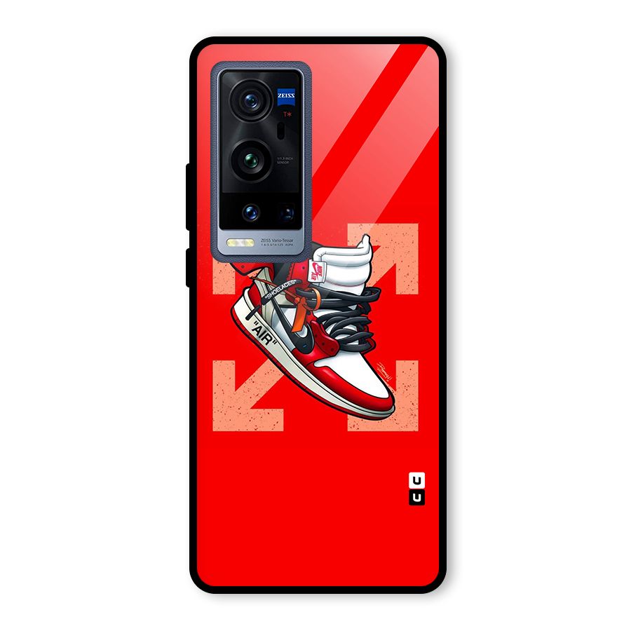 Trendy Air Shoes Glass Back Case for Vivo X60 Pro Plus