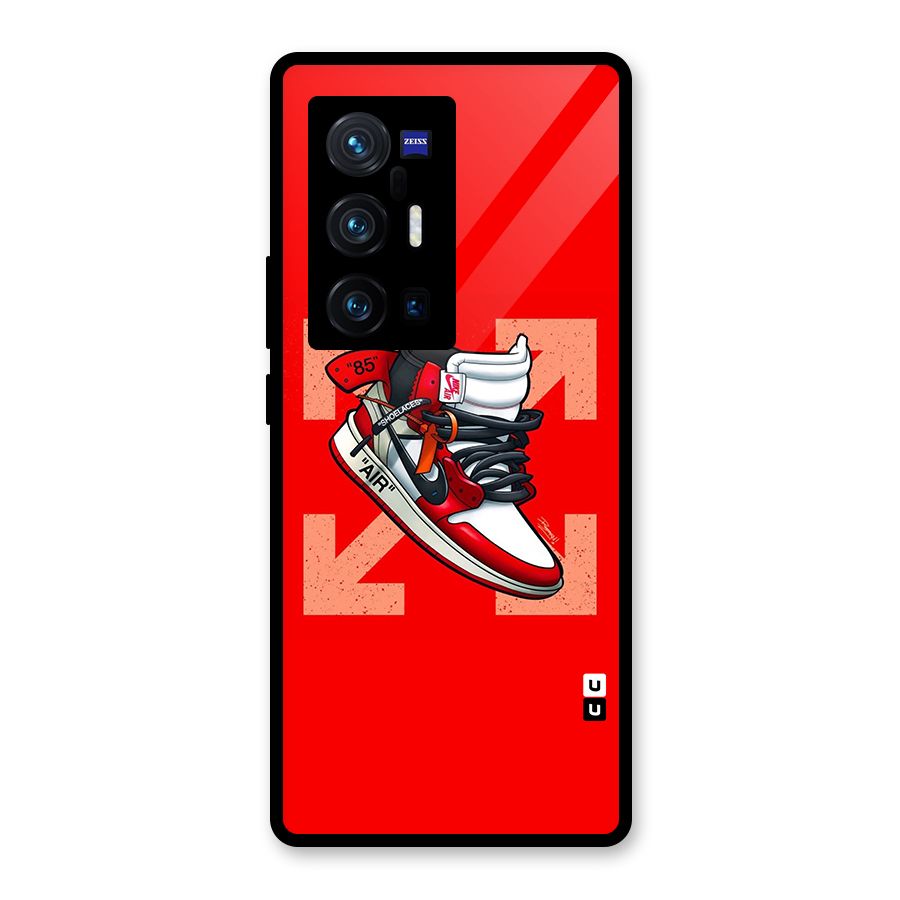 Trendy Air Shoes Glass Back Case for Vivo X70 Pro Plus