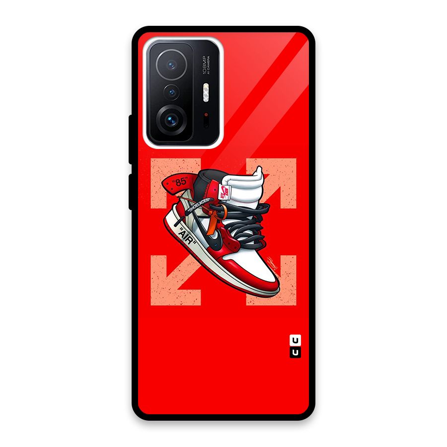 Trendy Air Shoes Glass Back Case for Xiaomi 11T Pro