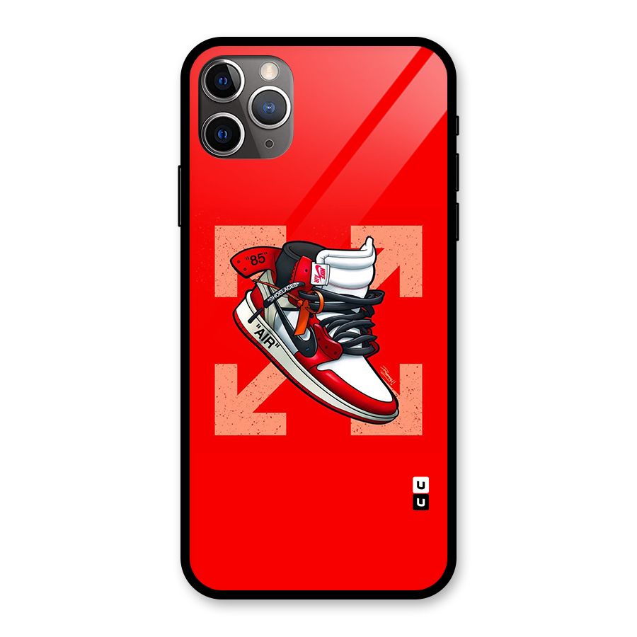 Trendy Air Shoes Glass Back Case for iPhone 11 Pro Max