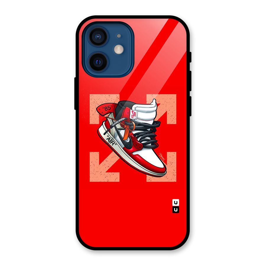 Trendy Air Shoes Glass Back Case for iPhone 12 Mini