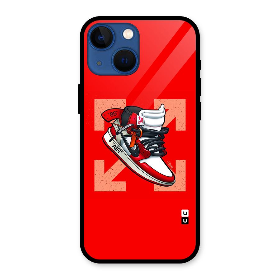 Trendy Air Shoes Glass Back Case for iPhone 13 Mini