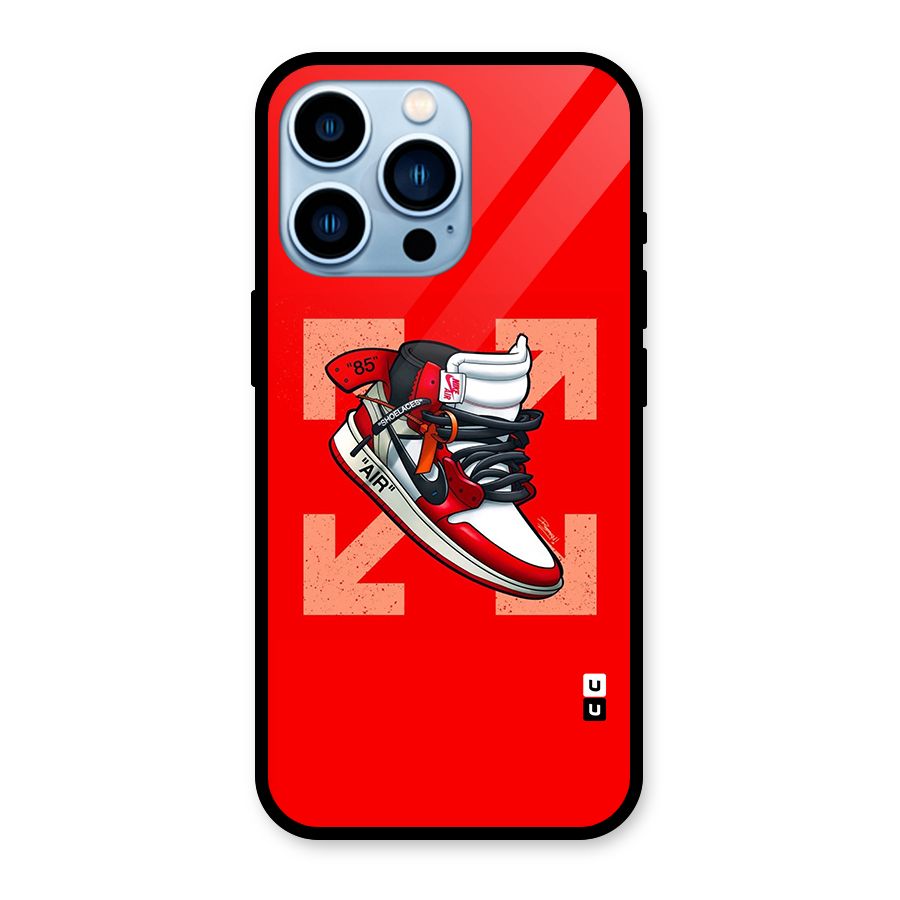 Trendy Air Shoes Glass Back Case for iPhone 13 Pro