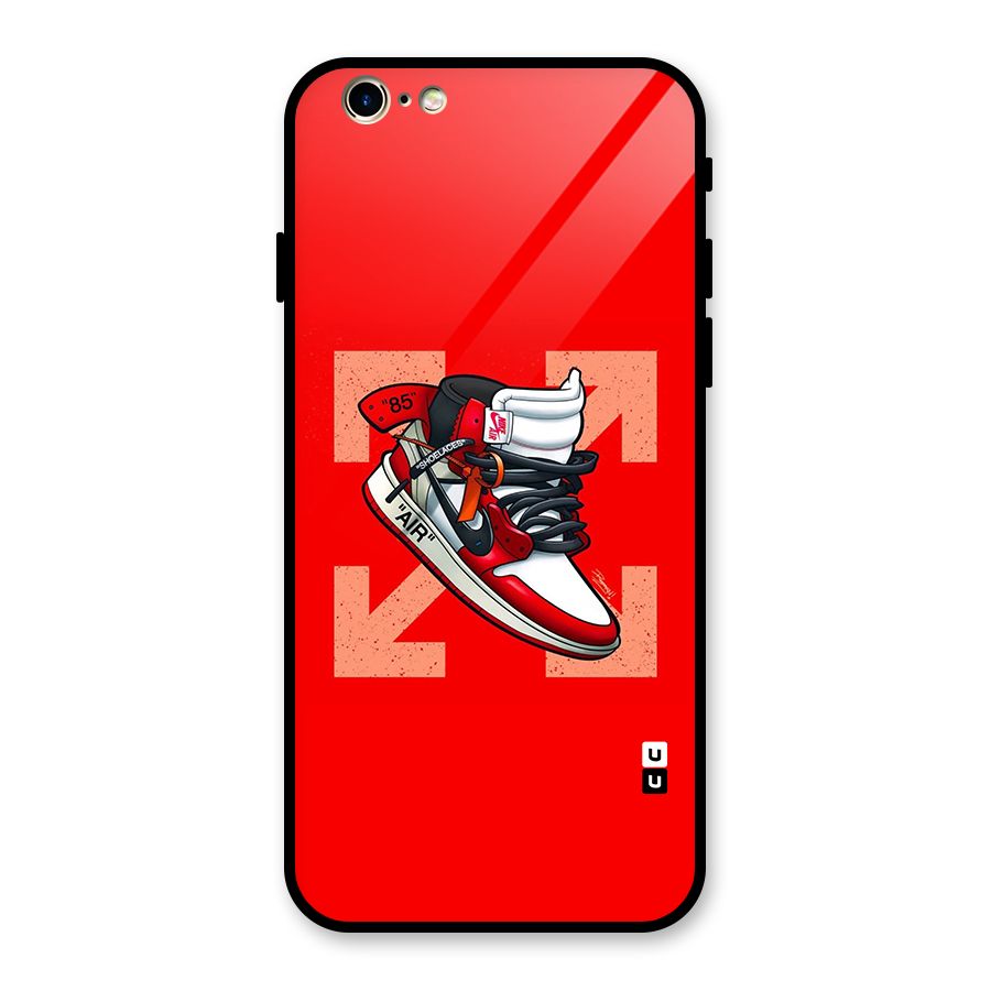 Trendy Air Shoes Glass Back Case for iPhone 6 6S