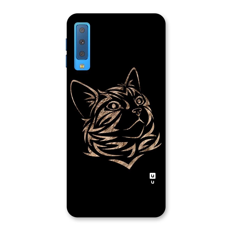 Tribal Cat Back Case for Galaxy A7 (2018)