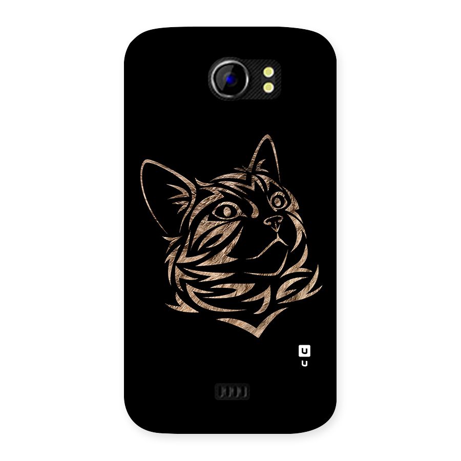 Tribal Cat Back Case for Micromax Canvas 2 A110