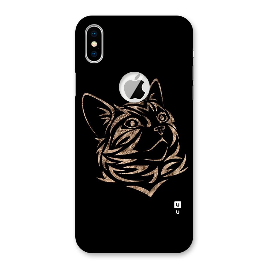 Tribal Cat Back Case for iPhone X Logo Cut